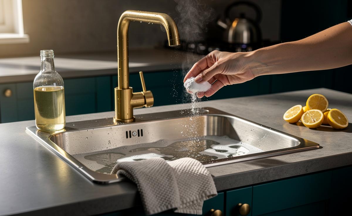 Pulizia del Lavandino della Cucina Senza Prodotti Aggressivi